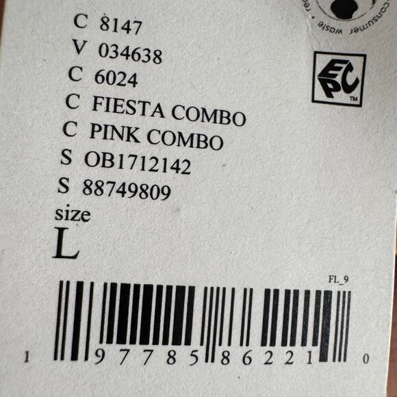 New Free People x Intimately Floral Maxi Dress Pink High Slit Sleeveless Sz L - Picture 9 of 9